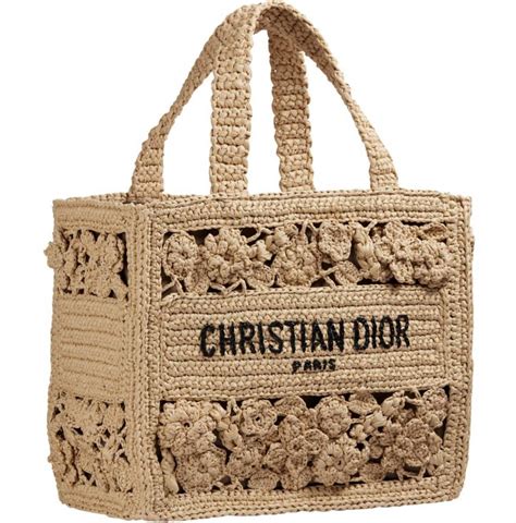 dior crochet bag|dior book tote 2023 raffia.